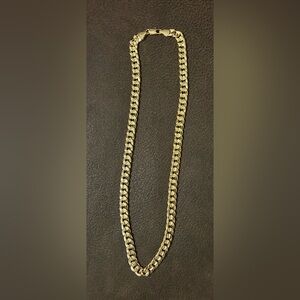 24” 10mm 14k gold filled diamond cuts cuban link necklace